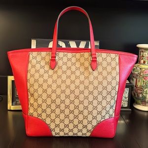 SOLD DO NOT PURCHASE!!  GUCCI Brown, Red and Leather Shoulder Bag that’s Brand